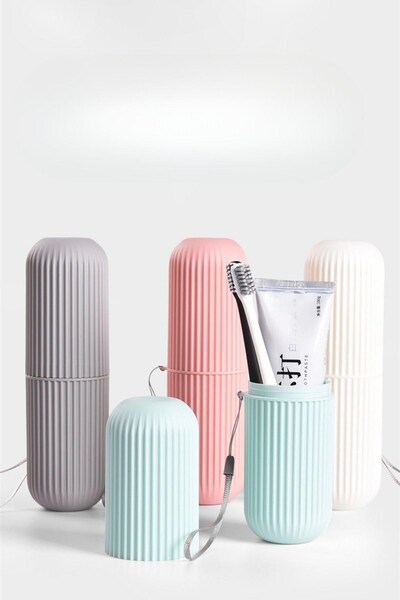 RELATOS Seyahat Tipi Diş Fırçası Gözlük Makyaj Fırçası Için Çok Amaçlı Silind...