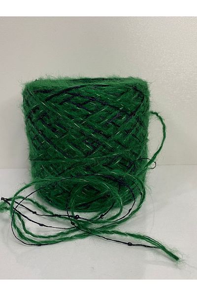 göçer Moher Green Navy Blue Sequin Πλεκτό Χέρι Σχοινί Μαξιλάρια 100γρ