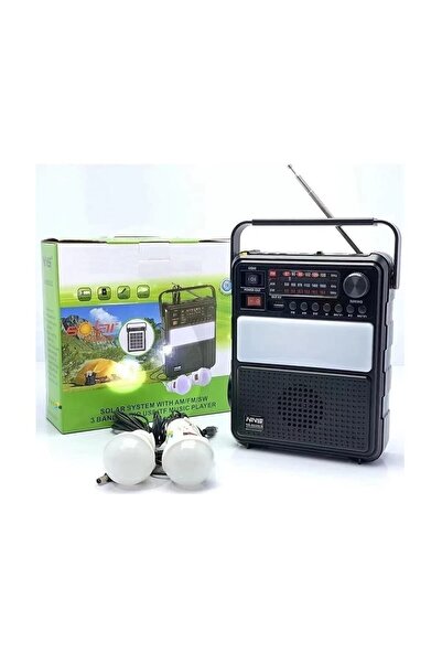 Genel Markalar Güneş Enerjili Şarjlı Radyolu Kamp Işığı Solar Kamp Lambası, Hoparlörlü Usb Li Solar Radyolu Işıldak