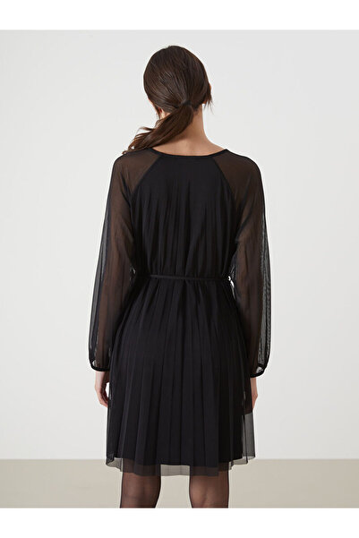 LC Waikiki LCW Bisiklet Yaka Kadın Şifon Elbise