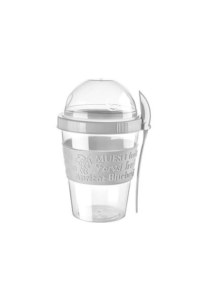 msist Practical Portable with Spoon Healthy Snack Food Fruit Yogurt Muesli Oat Granola Diet Container