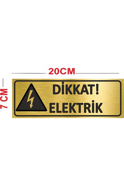 sıradışıhediyem علامة تحذير كهربائية كهربائية معدنية CAUTUTION CAUTION ELECTRICAL علامة توجيهية