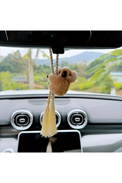 Çiçek Antalya دبوس شعر كوالا بني - زينة للسيارة والهاتف المحمول - إكسسوار للن...