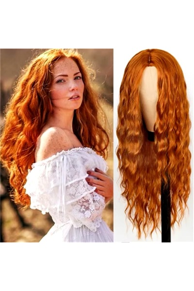 favorim peruk Yeni sezon bakır perçemsiz dalgalı vip peruk