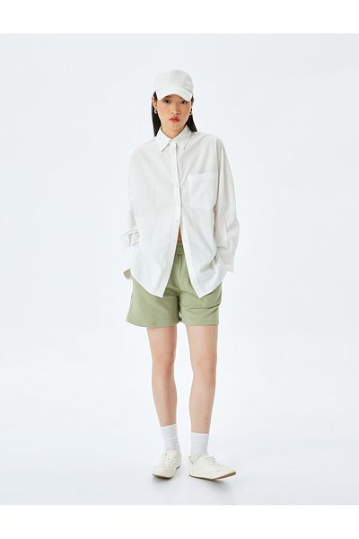 Koton Comfortable Fit Shorts with Pocket Detail and Lace-Up Waist
