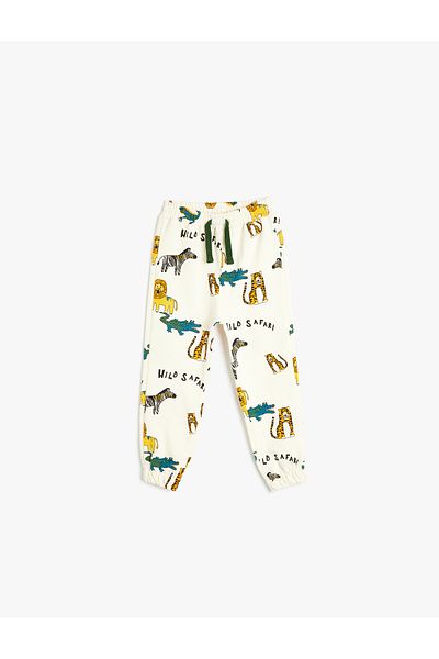 Koton Βαμβακερό Jogger Sweatpants με Animal Print