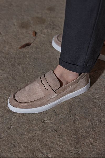 Vantaggio Мъжки мокасини от естествена кожа Ravenna Sand Suede