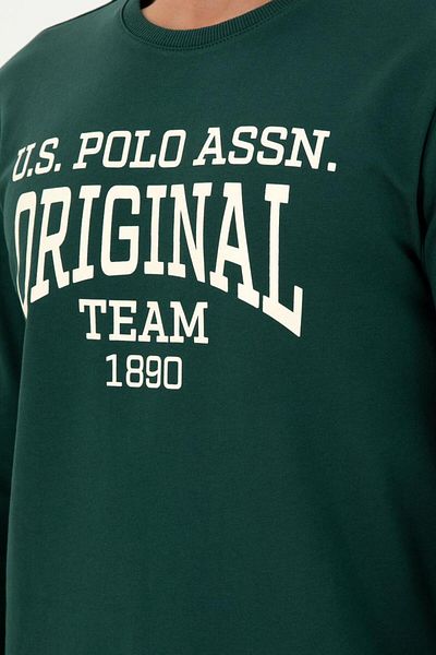 U.S. Polo Assn. BAZA. Polo Assn. Hanorac pentru bărbați, verde închis, cu croiala normală, G081GL082.000. 1943634   DMLS