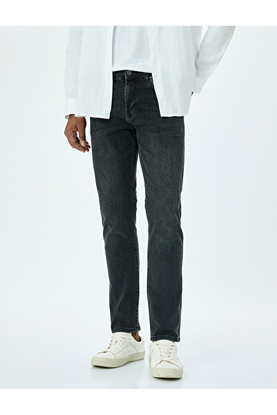 Koton Slim-Fit-Jeans aus Baumwolle mit normaler Taillentasche – Brad Jean