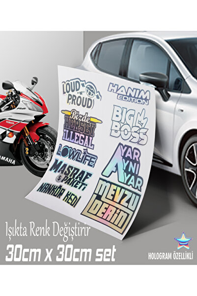 Automod sözler yazılar sticker - türkçe yazı otomobil motosiklet atv laptop c...