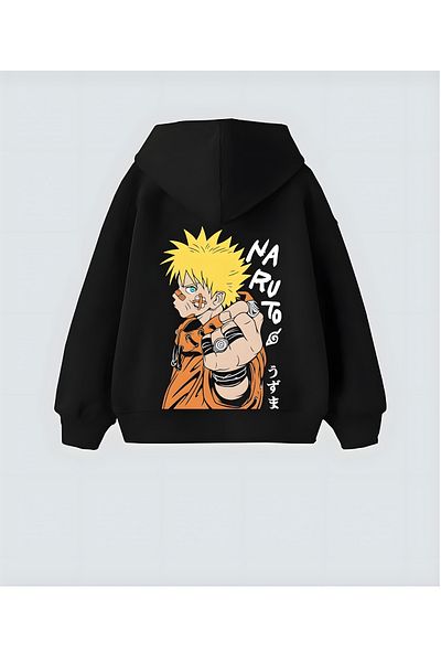 Aesthia Naruto Design Unisex Oversize Hooded Hoodie Sweatshirt