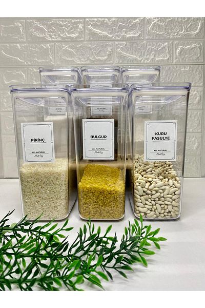 MODA OZY 3-Piece Mica 2900ml Vacuum Lid Pulses Set - Food Jar and Storage Container Inclus