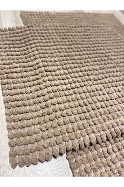 FeelHome Pamukkale Soft, Super Absorbent 2 τεμαχίων 100% βαμβάκι Ultra Luxury Σετ πατάκι μπάνιου Cappucino
