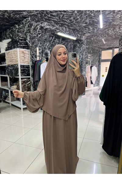 Fashion journey حج عمرة الحجاب - طقم 3 قطع من حرير الأزاليا المصري