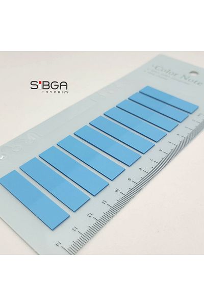 sibga tasarım Transparent Blue Postit - Bookmark, Bookmark Postit Sticker, Note Paper 0207