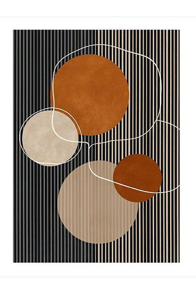 ekart Poster MDF cu design geometric minimal 18cm X 27cm