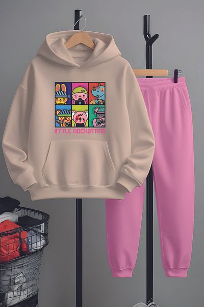 MYADA Set de treninguri de top cu imprimeu Rockstar Animals premium