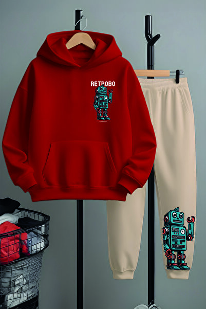 MYADA Premium retro Robo Štampano donji i gornji deo trenerke set 22794