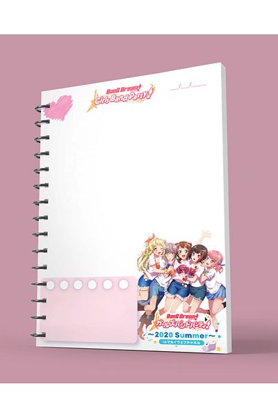 nihonwosekai BanG Dream Bandori Poppin Party Anime A5 Caiet cu spirală 50 de coli