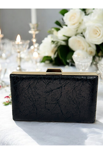 Generic Brand 2026 New Season Black Mid-Length Women's Evening Dress Bag, Gol...