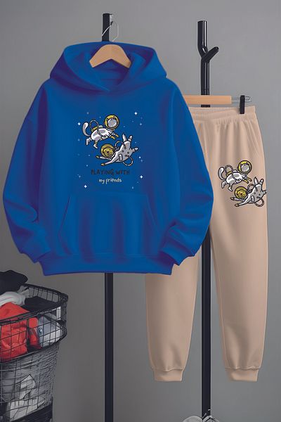 MYADA Set de trening premium cu imprimeu pentru câini astronaut