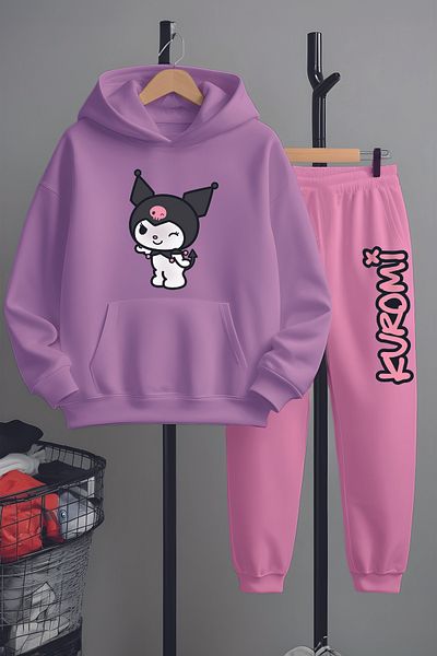 MYADA Set de trening cu imprimeu Kuromi în stil premium 22189