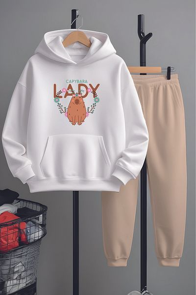 MYADA Set de trening premium cu imprimeu Capybara Lady - 22994