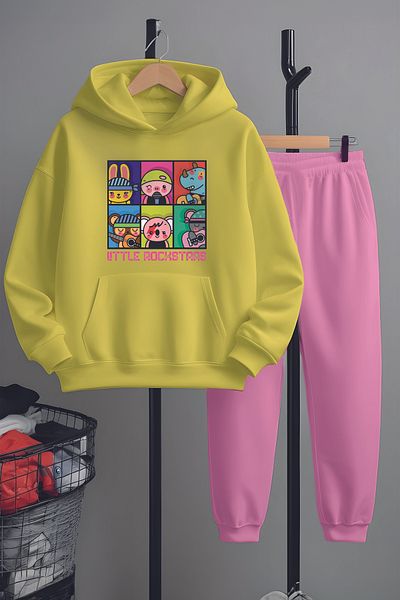 MYADA Set de trening premium cu imprimeu Rockstar Animals - Set de jos și de sus 22905