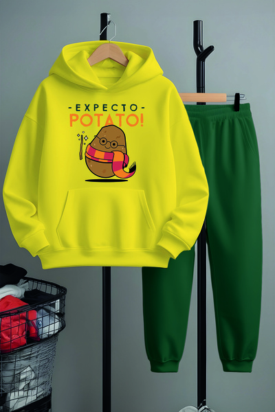 MYADA Преміум-комплект спортивного одягу з принтом Expecto Potato 23044