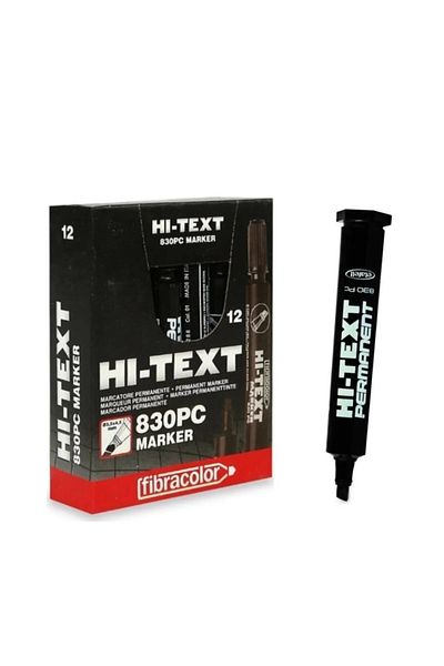 Mu Art Marker Whiteboard and Parcel Pen (830Pc Black 12'Li with Cut Tip)