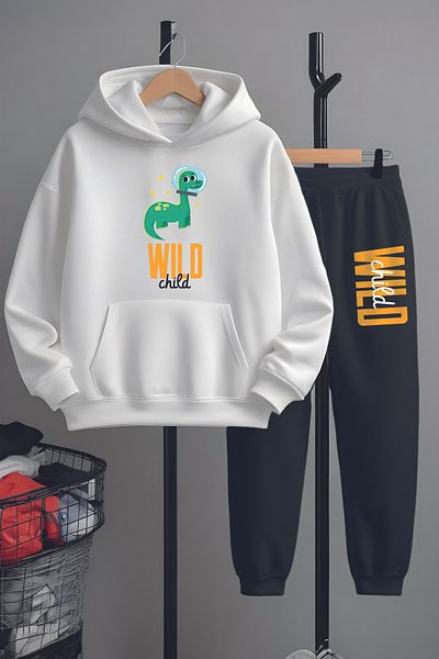 MYADA Set de partea inferioară și de sus cu imprimeu Baby Dino premium 22884