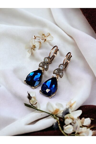 FAYRA ACCESSORIES حجر كريستال قطرة الماء - أقراط متدلية