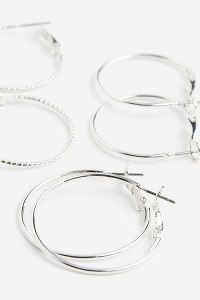 H&M 3 pairs hoop earrings
