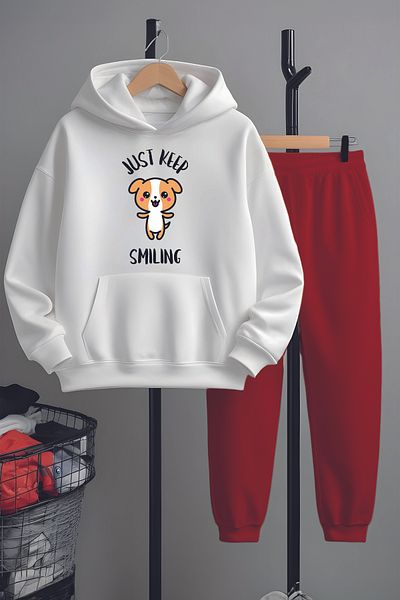 MYADA Set de trening cu imprimeu Premium Just Keep Smiling 22993