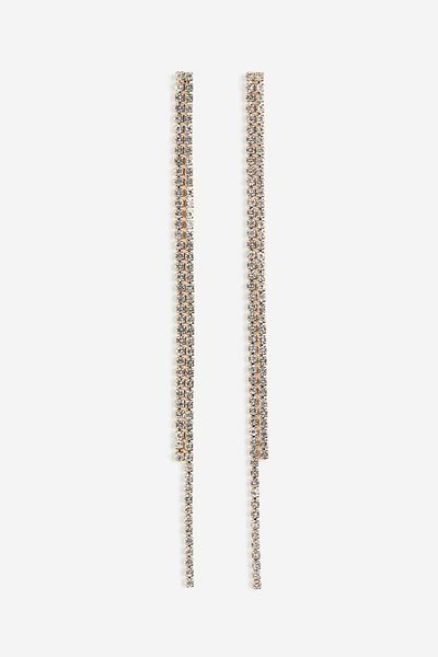 H&M Long rhinestone earrings