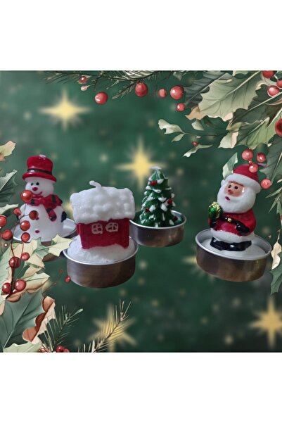 Kuzey VIP DELUXE - 12 штук різдвяних свічок-теалітів, Діда Мороз, сніговик, я...