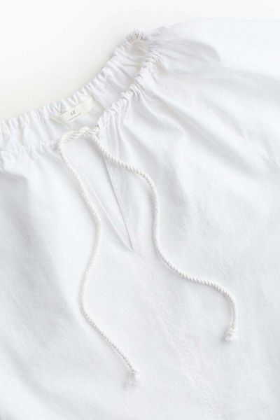 H&M Linen-blend popover blouse
