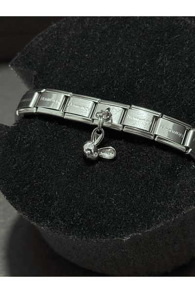 Sumen Butik Steel Italian Bracelet Charm, Charm