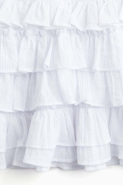 H&M Tiered cotton mini skirt
