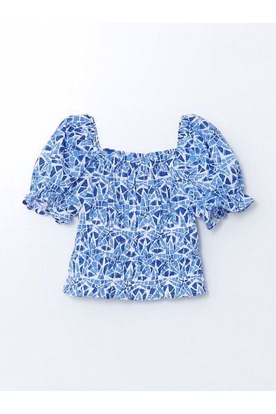 LC Waikiki Bluză crop pentru fete LCW Kids cu gât pătrat