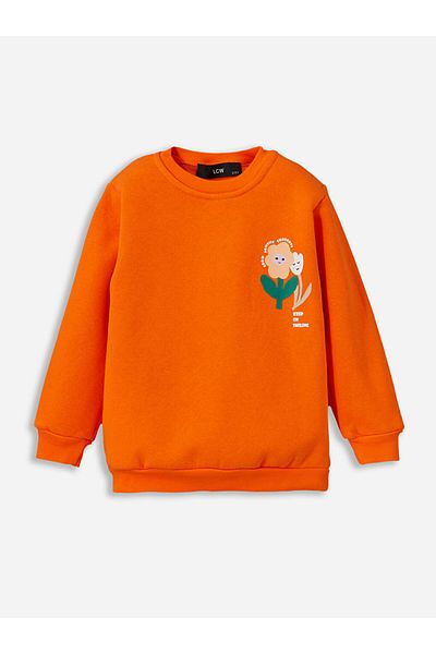 LC Waikiki Lcw Crew Neck Printed Girl's Sweatshirt