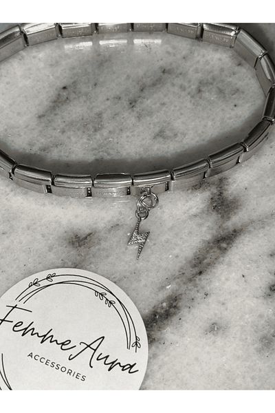 Sumen Butik Steel Italian Bracelet Charm, Charm