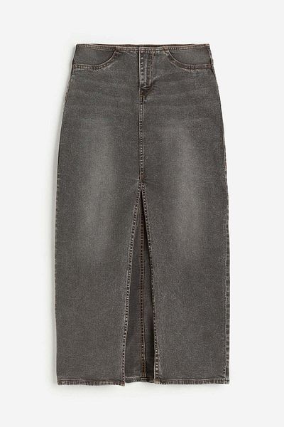 H&M Slit-hem denim skirt
