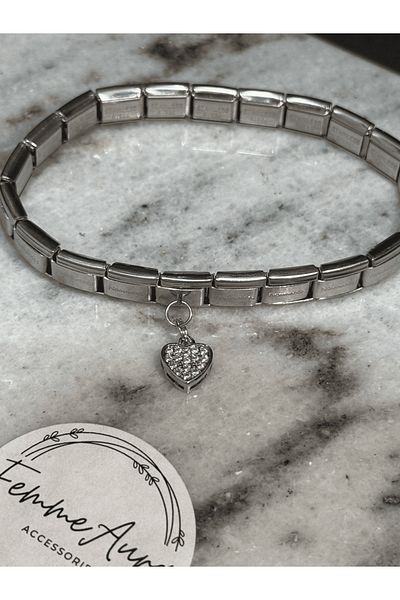 Sumen Butik Steel Italian Bracelet Charm, Charm