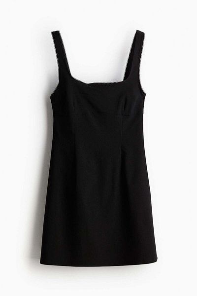 H&M Picot-trimmed jersey dress