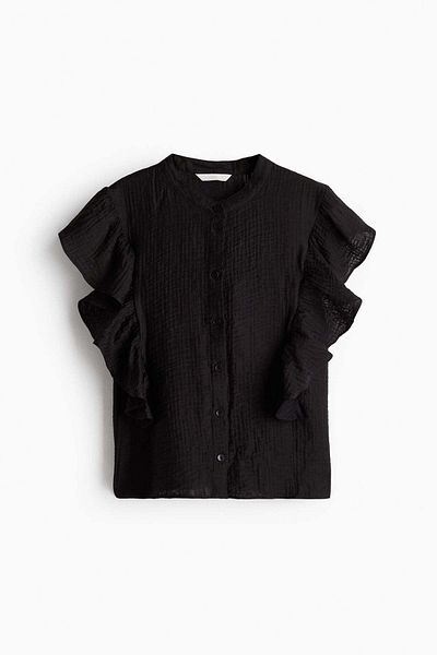 H&M Frill-trimmed blouse