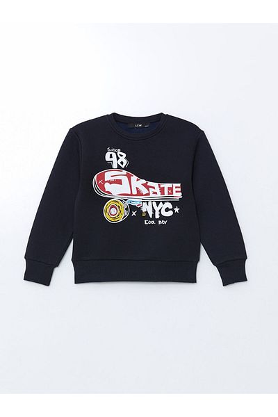 LC Waikiki Lcw Crew Neck Printed Boys' Sweatshirt