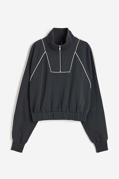 H&M Oversized zip-top sweatshirt
