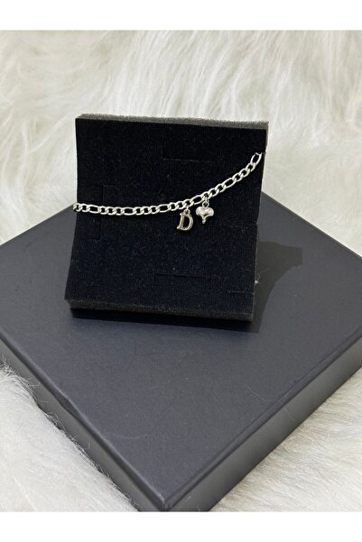 Hediyedukkani Double Color Steel Bracelet - Letter and Heart Detail, Dear Friend