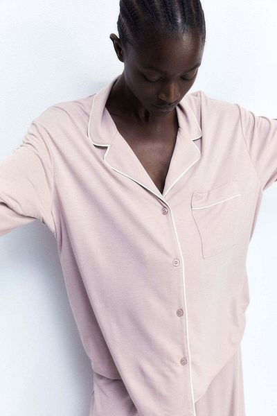 H&M MAMA Piping-detail pyjamas